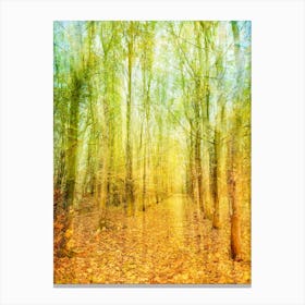 Fallen Autumnal Leaves Canvas Print