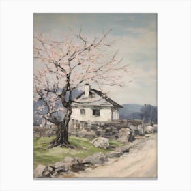 A Cottage In The English Country Side Painting 15 Canvas Print