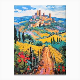 Volterra Italy 4 Fauvist Painting Canvas Print