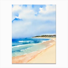 Grange Beach 3, Australia Watercolour Canvas Print