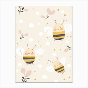 Cute bees Canvas Print