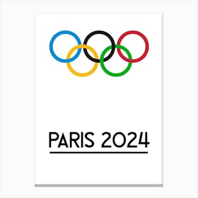 Paris 2024 Olympics logo is a sophisticated and distinctive work of art. Decorate the place as you wish.2 Canvas Print