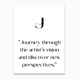 Journey Through The Artist'S Vision And Discover New Perspectives.Elegant painting, artistic print. Canvas Print