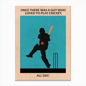 Cricket Guy Canvas Print