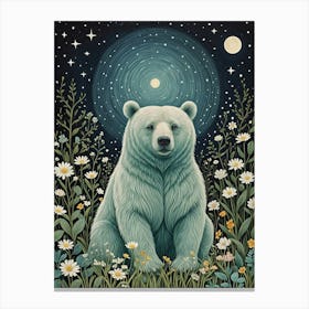 Bear In The Midnight Meadow Stampe su tela