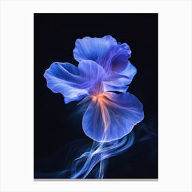 Blue Pansy Flower Canvas Print