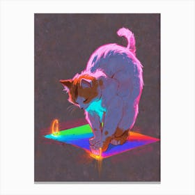 Rainbow Cat 2 Canvas Print