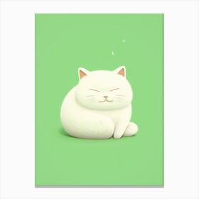 White Cat 10 Canvas Print