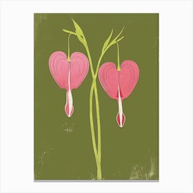Pink & Green Bleeding Heart 2 Canvas Print