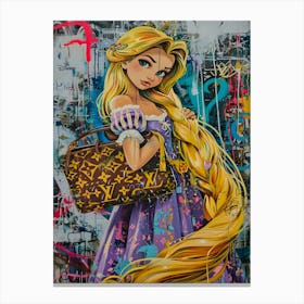 Pop art Rapunzel Princess Fahsion Canvas Print