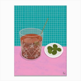 Vermut With Olives Canvas Print