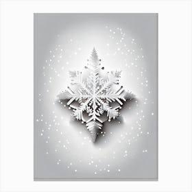 Diamond Dust, Snowflakes, Marker Art 2 Canvas Print