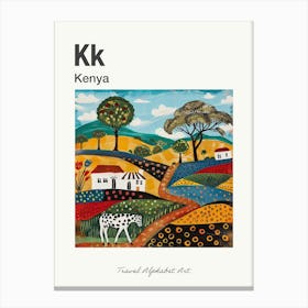 Kids Travel Alphabet  Kenya 4 Canvas Print