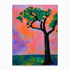 Cyprus Tree Cubist 2 Canvas Print