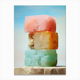 Stacked Soap Bars, Stones Art Canvas Print