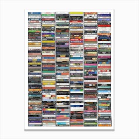 Ultimate 1990s Music Collection - Vintage Cassette Print Canvas Print