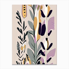 Foxglove Wildflower Modern Muted Colours 2 Canvas Print