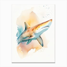 Sixgill Shark Watercolour Canvas Print
