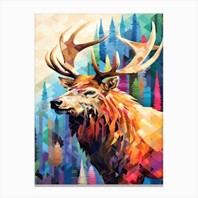 Prism Elk Painting Canvas Print