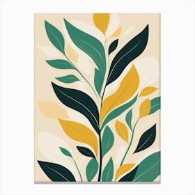 Abstract garden Leaves Canvas Print