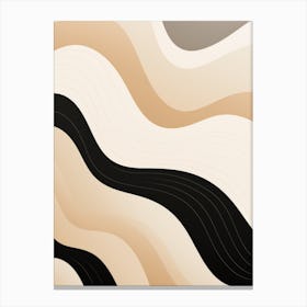 Abstract Wavy Lines Canvas Print