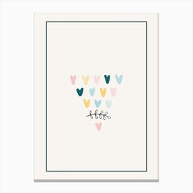 Hearts And Leaves Canvas Print