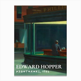 Edward Hopper Nighthawks, 1924 Canvas Print