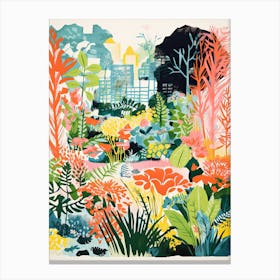 Giverny Gardens Abstract Riso Style 2 Canvas Print