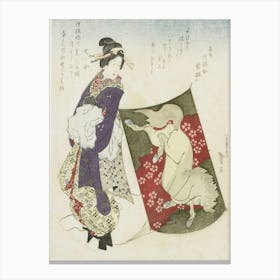 A Comparison Of Genroku Poems And Shells, Katsushika Hokusai 39 Canvas Print