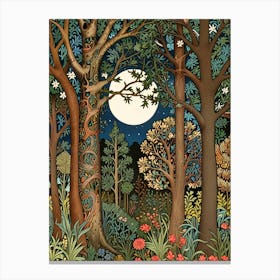 William Morris Moonlight In The Forest 12 Canvas Print