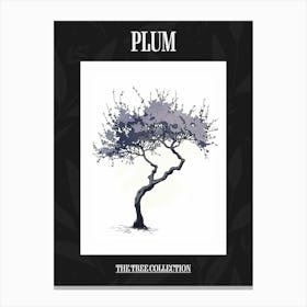 Plum Tree Pixel Illustration 2 Poster Canvas Print