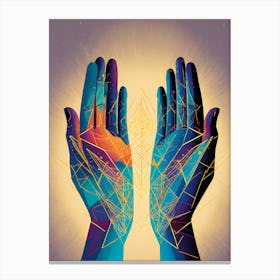 Hands Of digital Light Canvas Print