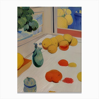 Countertop Fruits Canvas Print