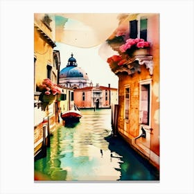 Venice, Double Exposure Canvas Print