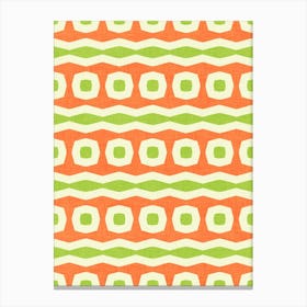 Modern Geometric Waves In Citrus Grove Canvas Print