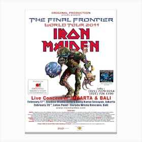 The Final Frontier World Tour 2011 Iran Mainen Poster Canvas Print