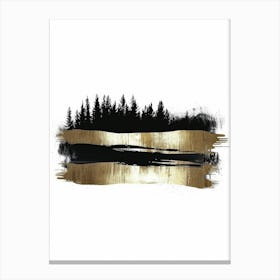 Gold And Black Forest 2 Canvas Print