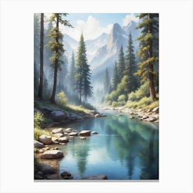 River In The Mountains 1 Canvas Print