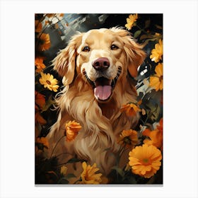 Golden Retriever Painting 2 Canvas Print