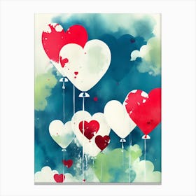 Valentine'S Day Balloons 2 Canvas Print