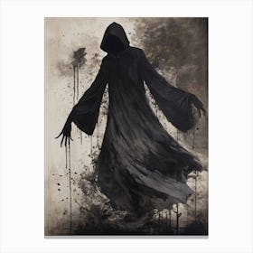 Dance With Death Skeleton Painting (91) Canvas Print