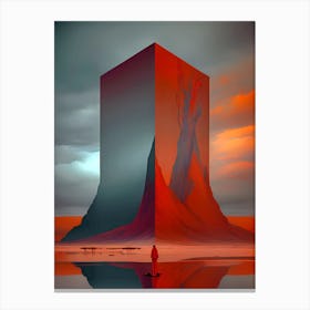 Red Cube 1 Canvas Print