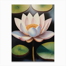 India National Flower the Lotus Flower Art Canvas Print