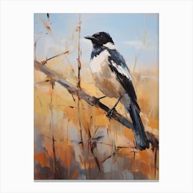 Bird Painting Magpie 4 Canvas Print