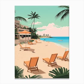 Anguilla 1 Travel Illustration Canvas Print