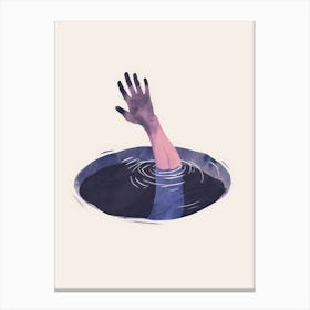 Drowning Hand Canvas Print