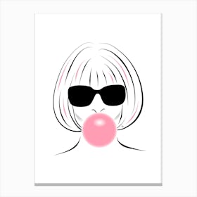 Pink Anna Wintour Canvas Print