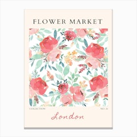 Flower Market London Canvas Print