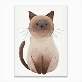 British Shorthair Cat Clipart Illustration 4 Canvas Print