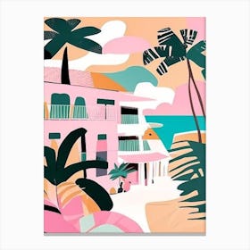 Phuket Thailand Muted Pastel Tropical Destination Canvas Print